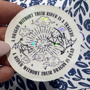 Een draak zonder hun berijder Sticker, stickers Spicy Dark Romance, Booktok-stickers, kindle-stickers, Reader-laptopsticker, Bookish