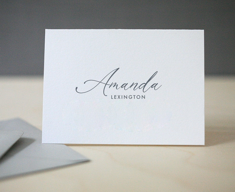 Amanda Letterpress Stationery Personalized Notecards, Custom Letterpress Notecards, Graduation Thank You Notes image 1