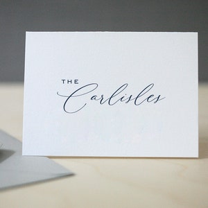 Notas de agradecimiento de Carlisle Letterpress - Tarjetas de notas personalizadas, papelería tipográfica personalizada, notas de agradecimiento de boda