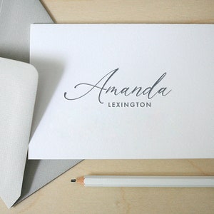 Amanda Letterpress Stationery Personalized Notecards, Custom Letterpress Notecards, Graduation Thank You Notes image 2