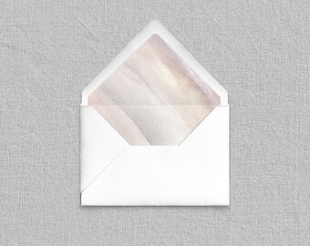 Sandstone Envelope Liners - Add-On for Custom Stationery, Modern Watercolor Envelope Liners