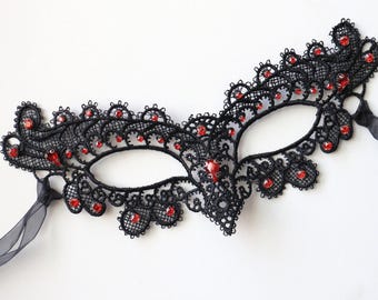 Dentelle Noire Masque Pour Les Yeux Mascarade Masq... – Grandado