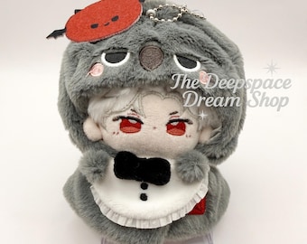 Amor y Espacio Profundo / Sylus ｜ Rafayel ｜ Zayne ｜ Xavier / Llavero de peluche de Caleb con capa y babero (10 cm)