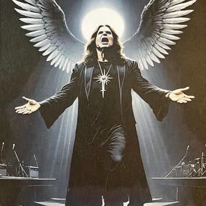Ozzy Osbourne Fine Art Print “Angel of Darkness” Autographed and Hand-Numbered