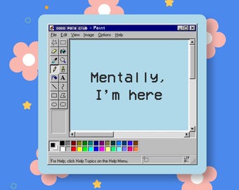 MS Paint Vinyl Sticker | Water Resistant Laptop, Water Bottle Decal