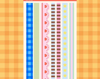 Decorative Borders Sticker Sheet | Deco Matte Vinyl Stickers