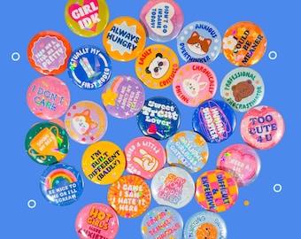 Sassy Button Badges | Kawaii Mood Pins