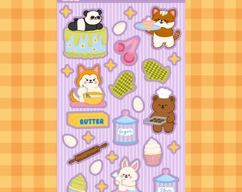 Baking Pals Sticker Sheet | Matte Vinyl Kawaii Stickers