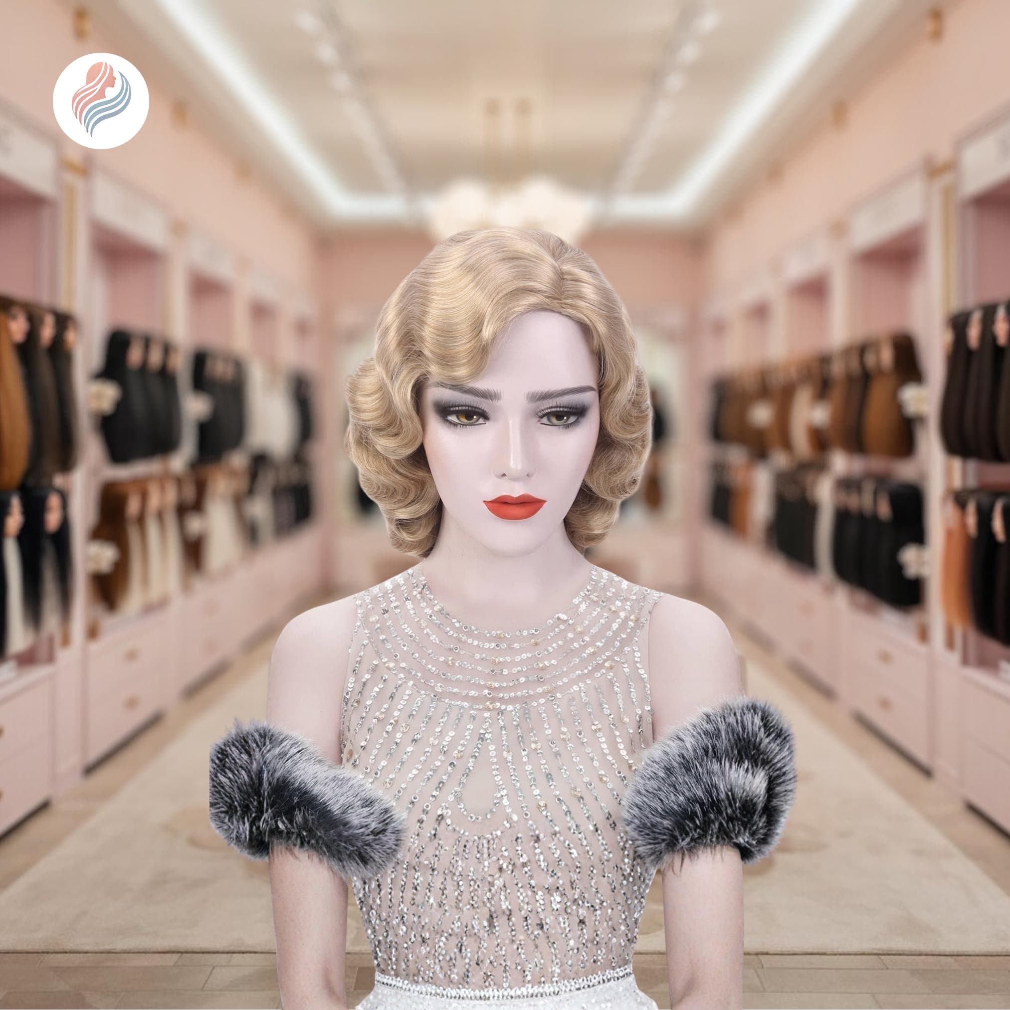 1920s Finger Wave Wig Vintage Blonde Curly Heat Resistant Synthetic for Party il_fullxfull.6224484229_8qmz.jpg main image 4