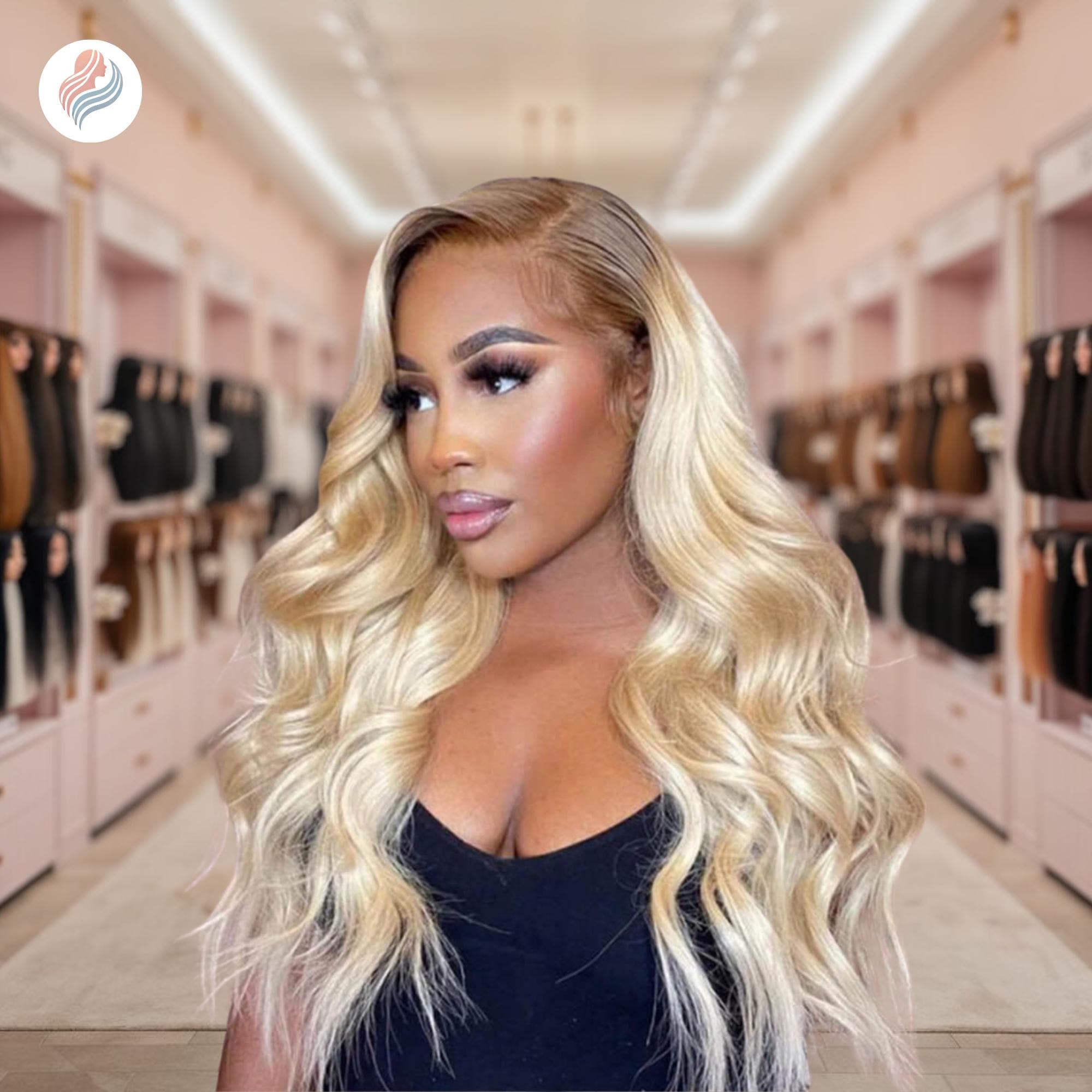 Blonde Ombre Virgin Human Hair LaceFront Wig 22-24 Honey Blonde Ombre Straight 13x4 HD Lace 100% Human Hair  main image 2