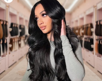 Jet 30” Straight Jet Black Lace Front Wig – Extra Thick  display picture 1