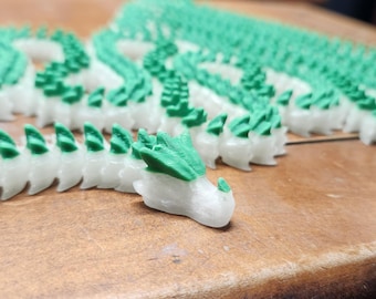 Over 10 Feet! 3D printed Glow in the Dark Dragon fidget toy/ Cat toy