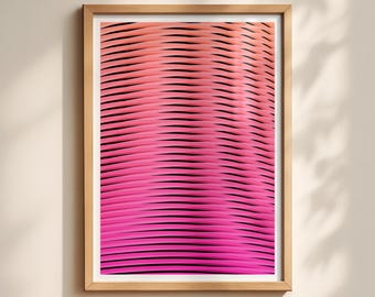 Aurora Flow No.1 - Optical Art Style Unique Printable Artwork  - Vibrant Contemporary Home Decor