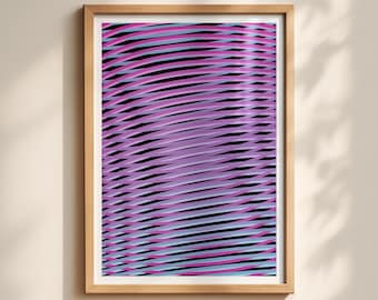 Eye-catching Printable Art - Optical Illusion Design - Vibrant Wall Art Decor Aurora Flow No.2