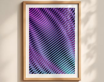 Mind-Bending Optical Art: Instant Download, Compatible for Big Frames - Chromatic Waves No6