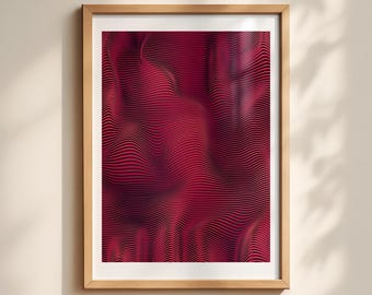 Download immediato di arte psichedelica ottica unica - Waves of Soul No2: compatibile con Big Frame