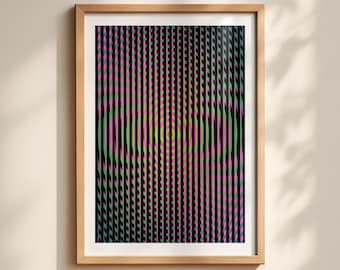 Stampa artistica unica ottica e psichedelica – Cambiamento percettivo n. 1 (download digitale)