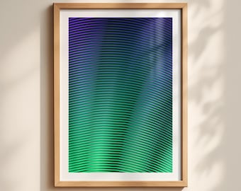 Instant Download Unique Optical Psychedelic Art - Aurora Flow No5: Compatible with Big Frame