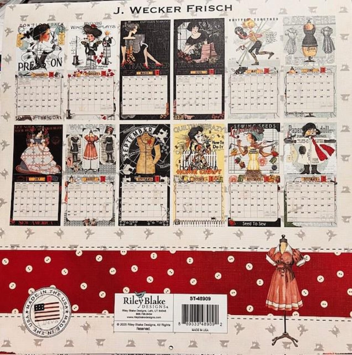 2026 She Who Sews Bountifully Wall Calendar by J. Wecker