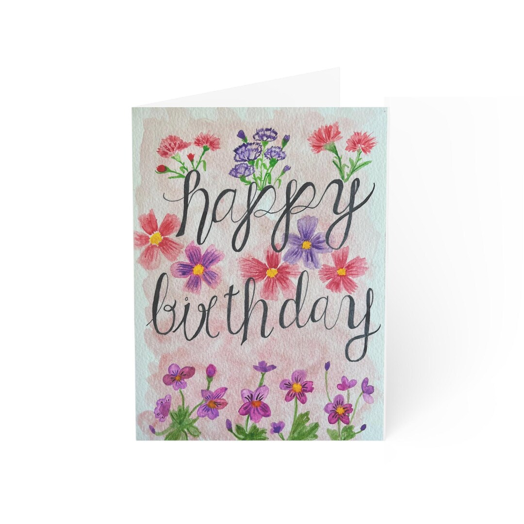 Floral Birthday Greeting Cards Etsy floral-birthday-greeting-cards-etsy