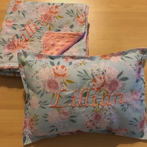 Personalized Baby Blanket and Pillow
