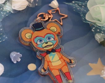 Freddy's Five Nights Charm Acrylic Keychain Glitter