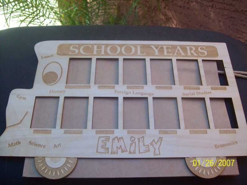 Personalized School Bus Photo Frame for Grades K12 Etsy