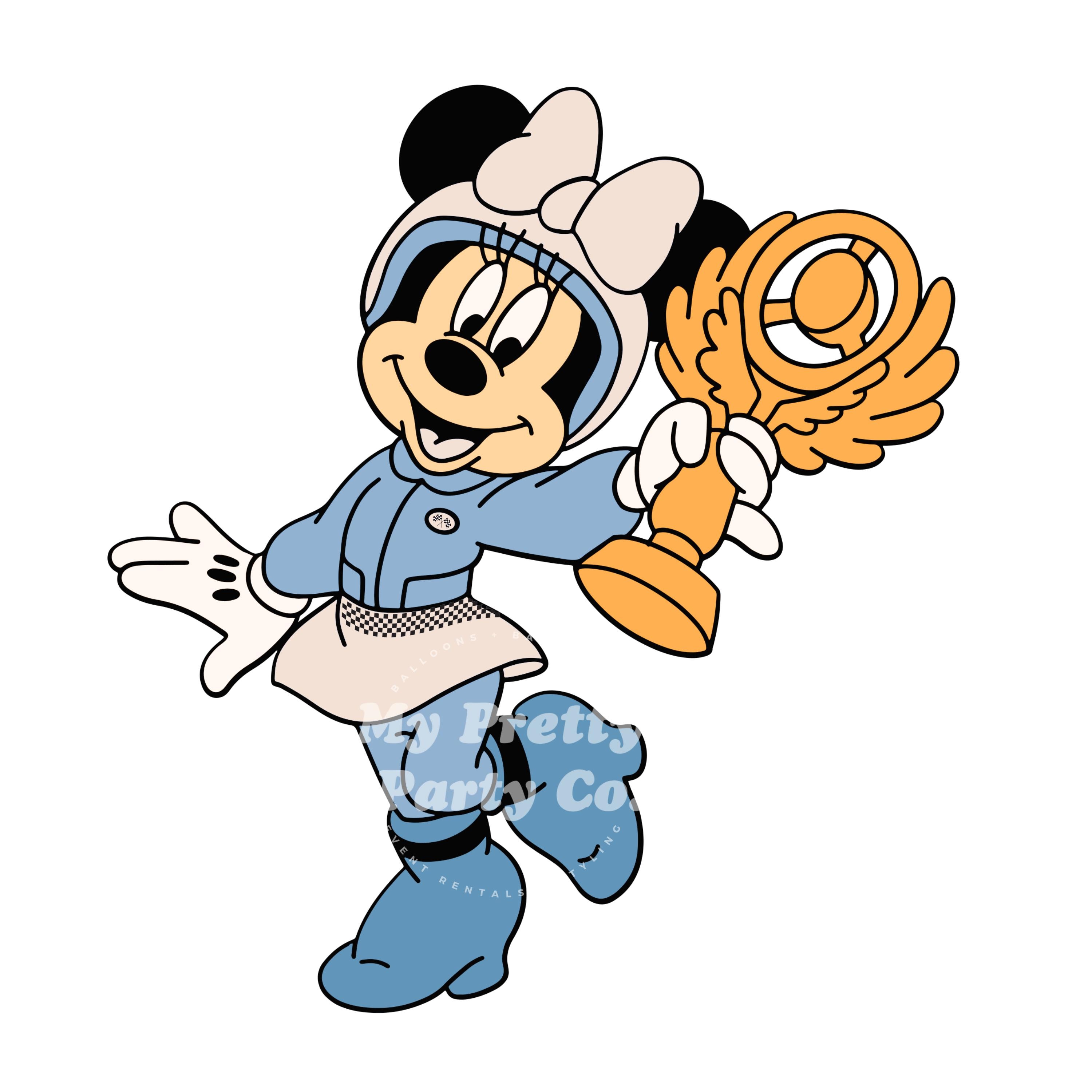 Vintage Blue Minnie Roadster Racer Image (instant Download) - Etsy