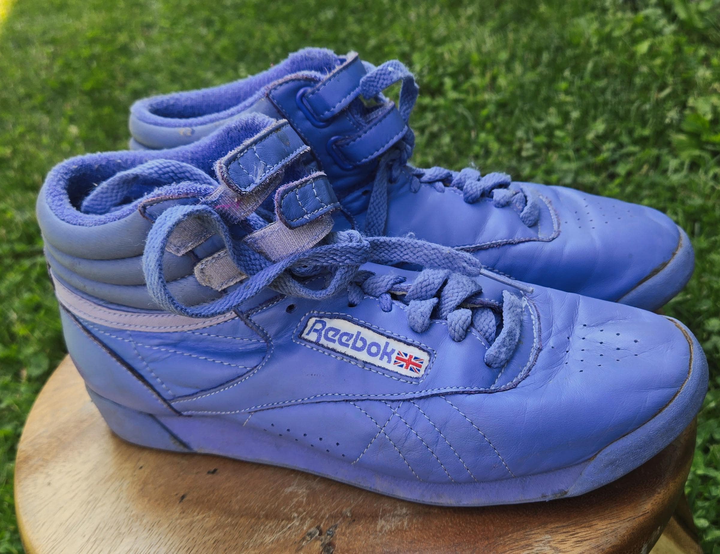 Iconic 1980s Reebok Women Freestyle High Top Sneakers in