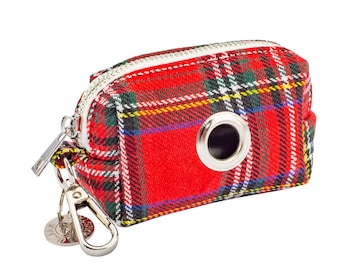 Waste Bag Holder - Red Plaid
