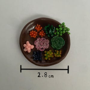Miniature succulent bowl for dollhouses