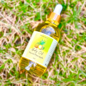 Sweet Pineapple Nourishing Handmade Body Oil – 4oz of Pure Hydration