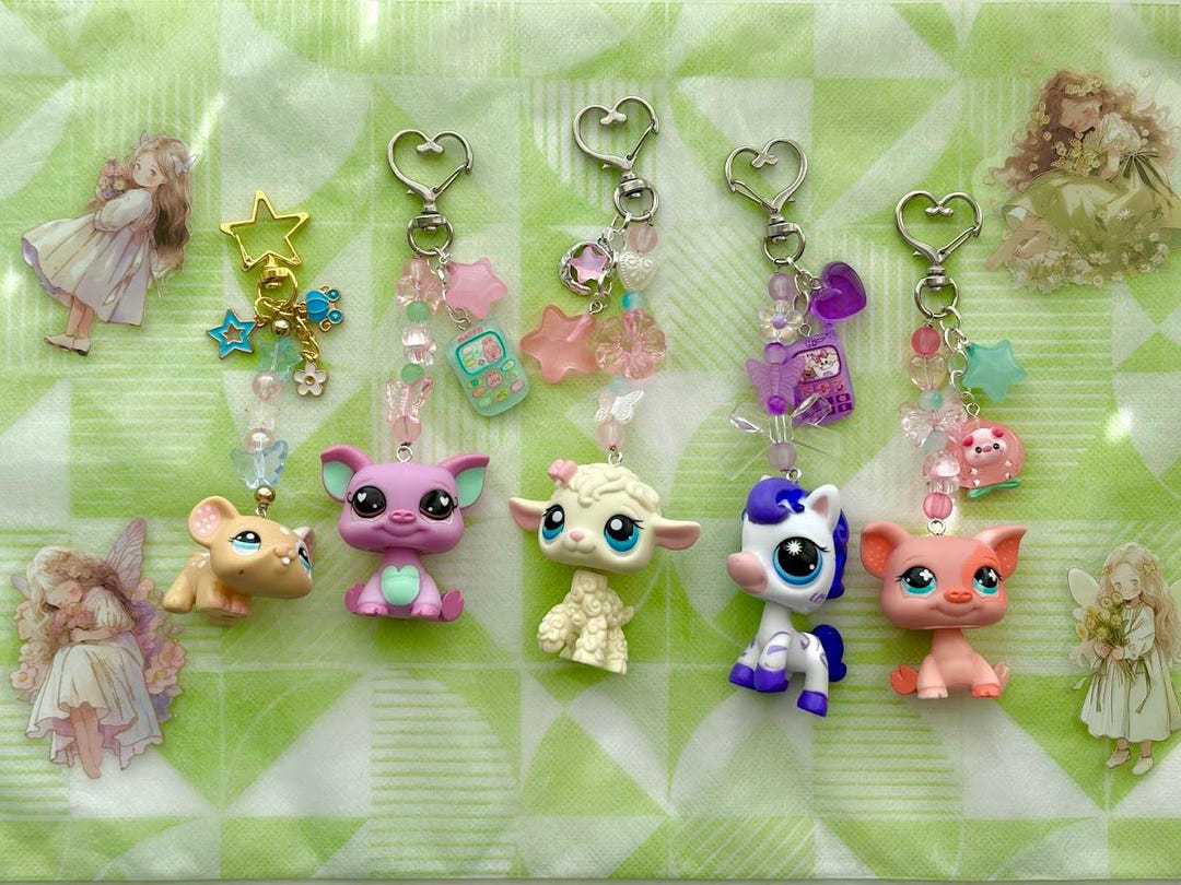 Littlest Pet Shop Farm Animal Keychains - Etsy