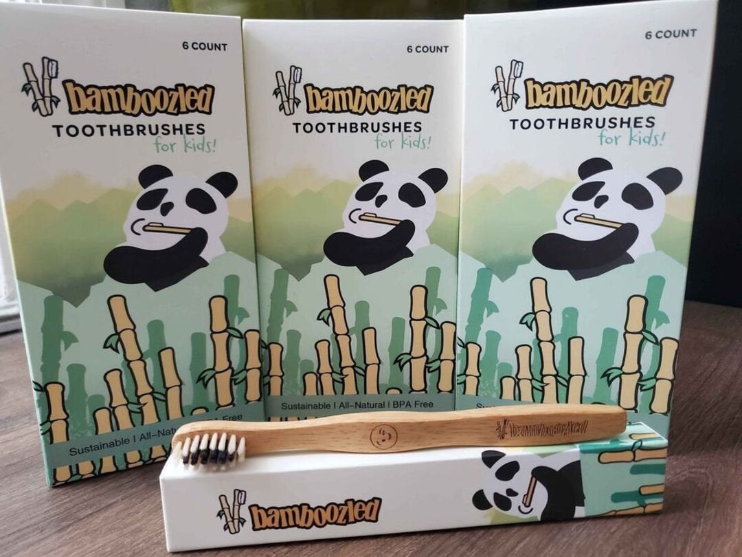 Bamboozled Bamboo Toothbrush 6 Pack Kids Soft Bristle Etsy