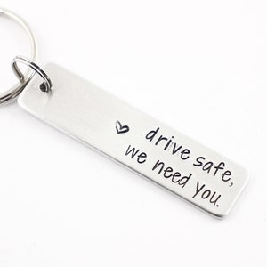 Custom, YOUR CHOICE of text Keychain - personalized keychain - custom keychain - hand stamped keychain-date keychain