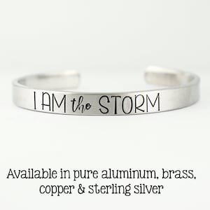 I Am the Storm Your Choice of Metal Motivational Jewelry - Etsy