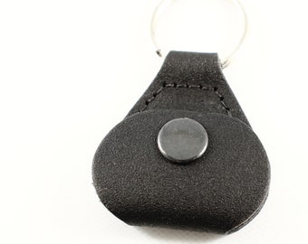 Leather Guitar Pick Holder Keychain