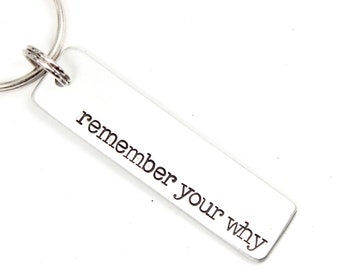 Remember your why Keychain - Available in Aluminum and Stainless Steel