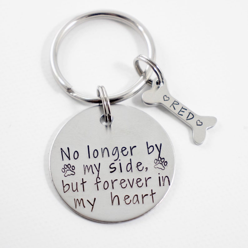 No Longer By My Side But Forever In My Heart Hand Stamped Etsy