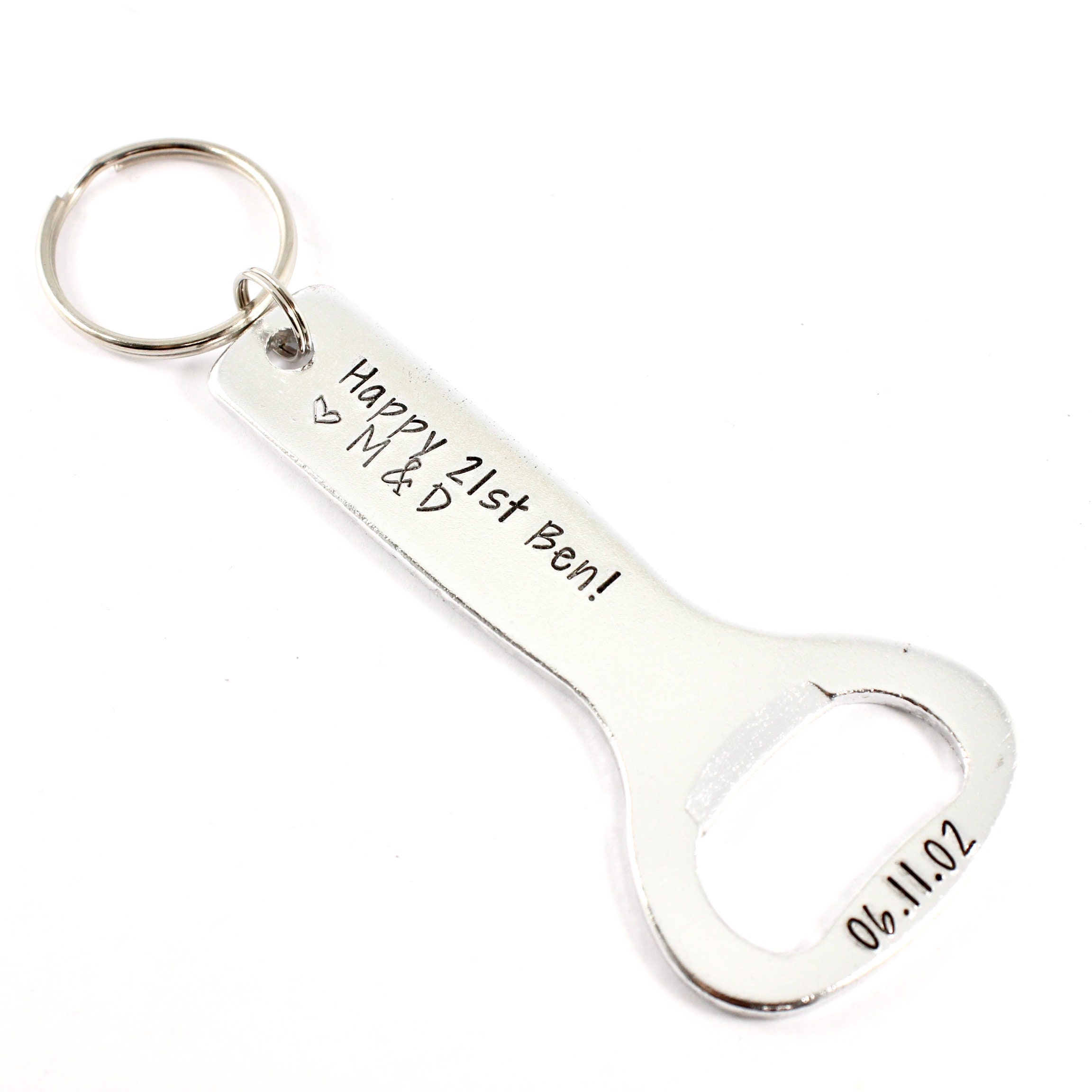 Personalized Bottle Opener Keychain your choice of text Etsy