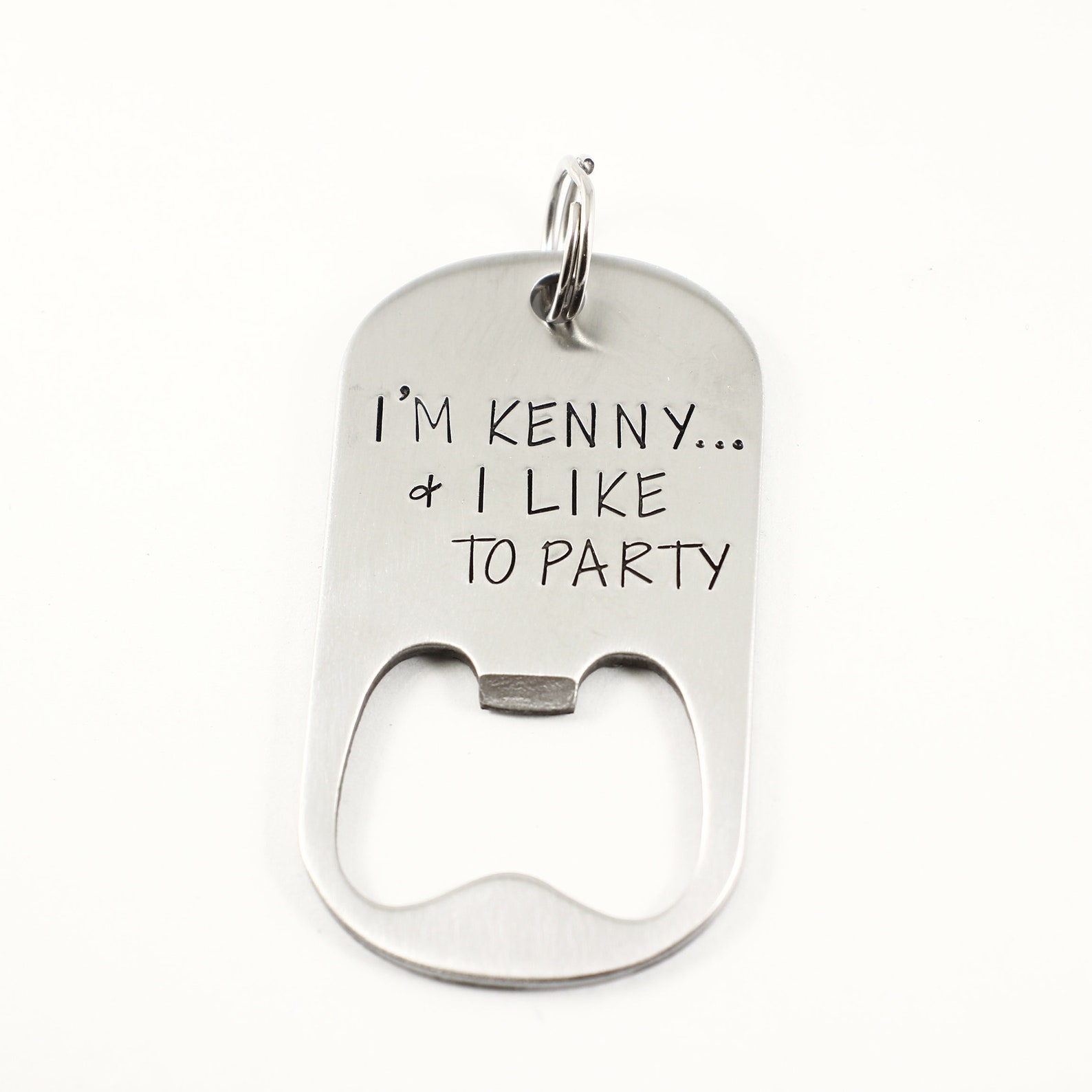 Bottle Opener Dog Tag I Like to Party stainless steel Etsy
