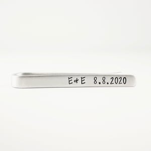 Custom Hand Stamped Tie Bar / Tie Clip - Great groomsman / usher gift!