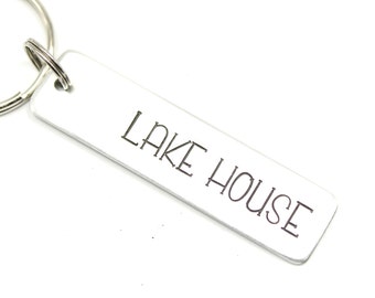 Lake House Keychain  - Back personalization available