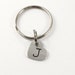 Custom Hand Stamped Initial Keychain - Small Heart - Etsy