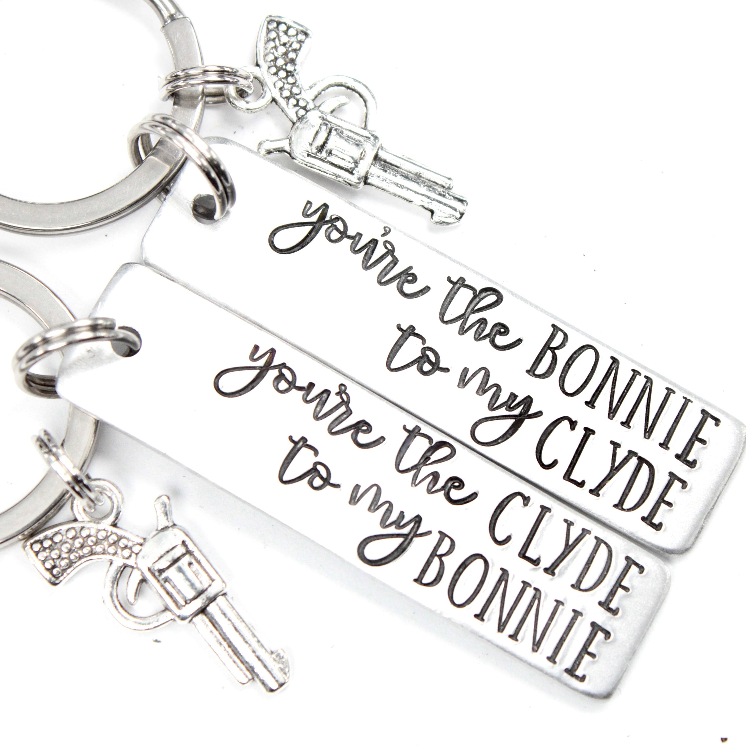Bonnie And Clyde, Bonnie And Clyde Necklace, Bonnie Clyde, Partners In Crime, Best Friend Necklace, Best Friend Jewelry, Girlfriend Gift - Foto 5