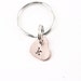Custom Hand Stamped Initial Keychain - Small Heart - Etsy