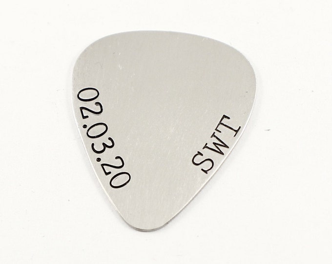 Custom, Hand stamped Guitar Pick