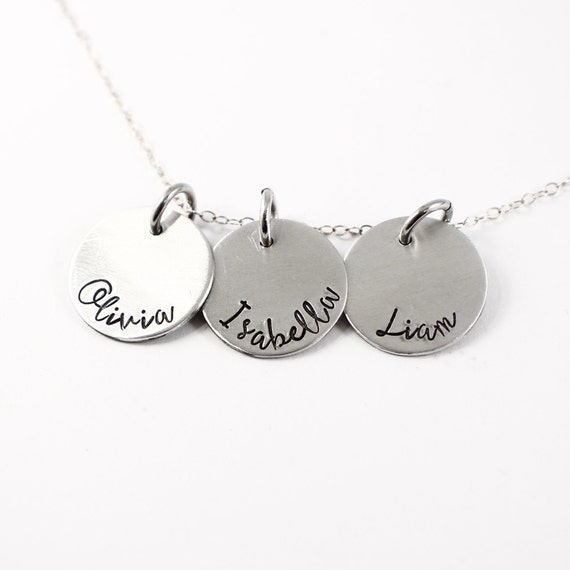 name charm necklaces for moms