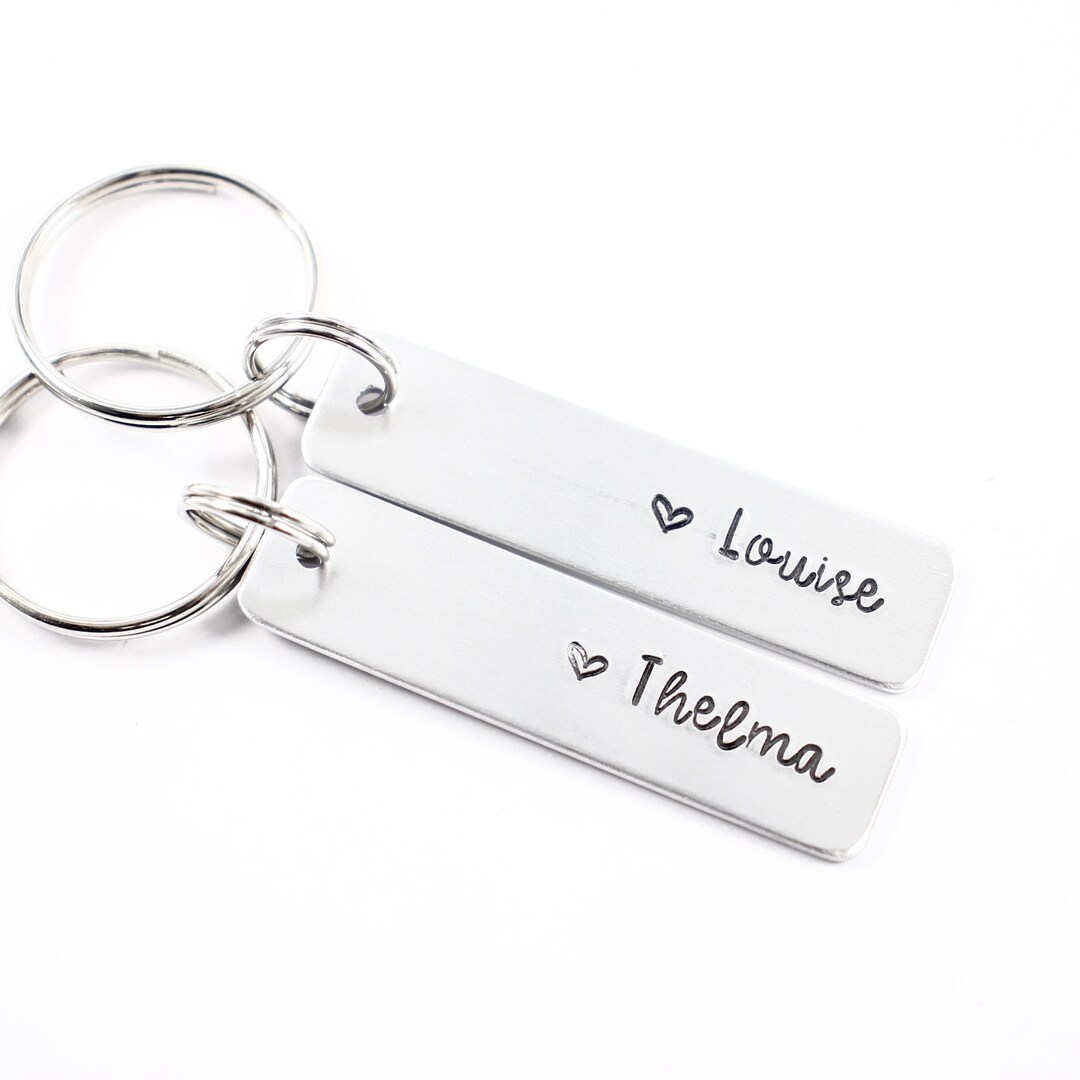 red thelma and louise hotel keychain