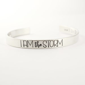 I Am the Storm Your Choice of Metal Motivational Jewelry Motivational ...